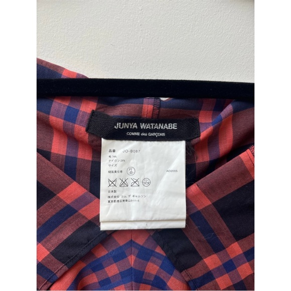 (SOLD) Junya Watanabe AD 2005 Plaid Blouse - Picture 3 of 6